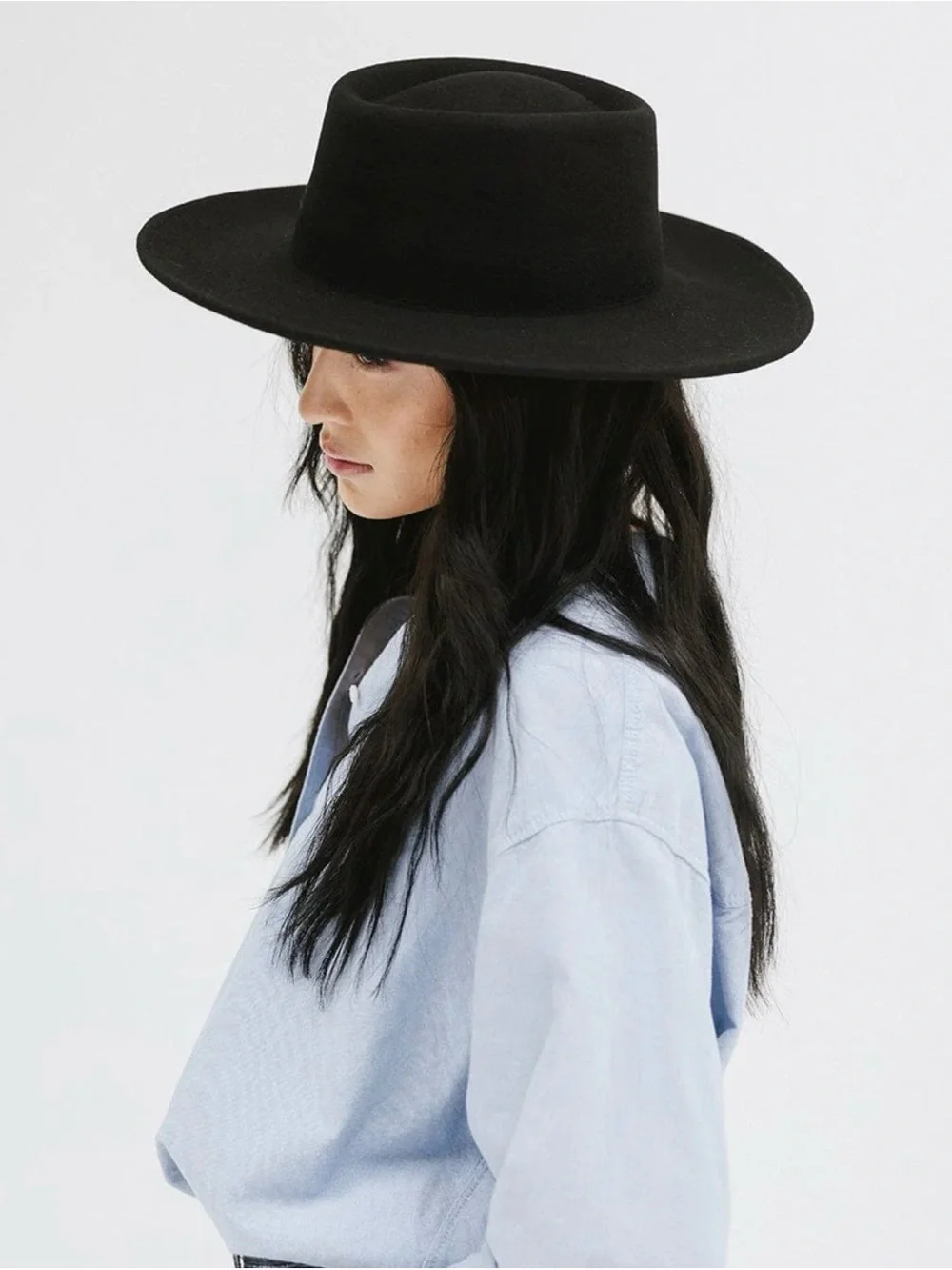 Gigi Pip Black Gambler Hat Size S/SM